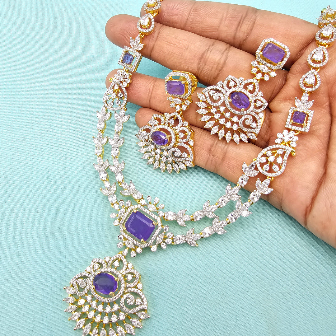 Amethyst CZ Necklace
