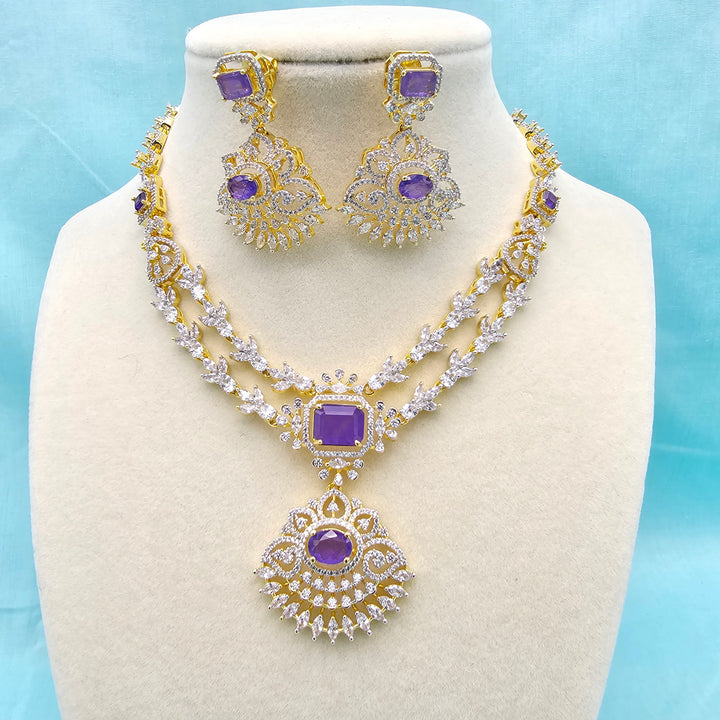 Amethyst CZ Necklace