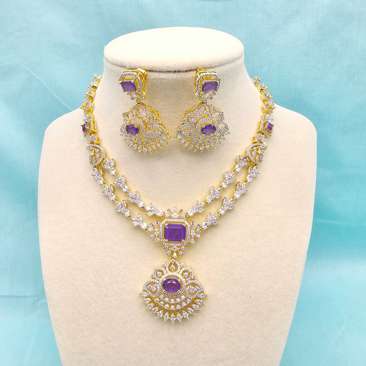 Amethyst CZ Necklace