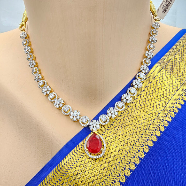 Short CZ necklace set