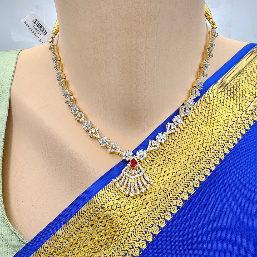 Short CZ necklace set