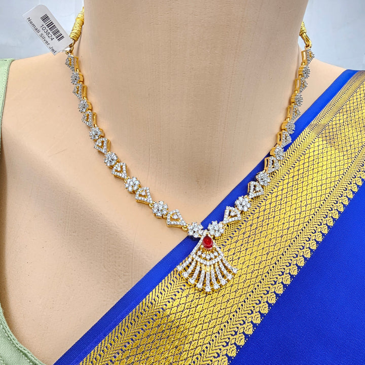 Short CZ necklace set
