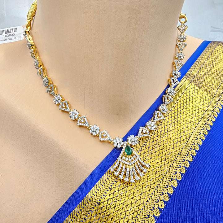 Short CZ necklace set