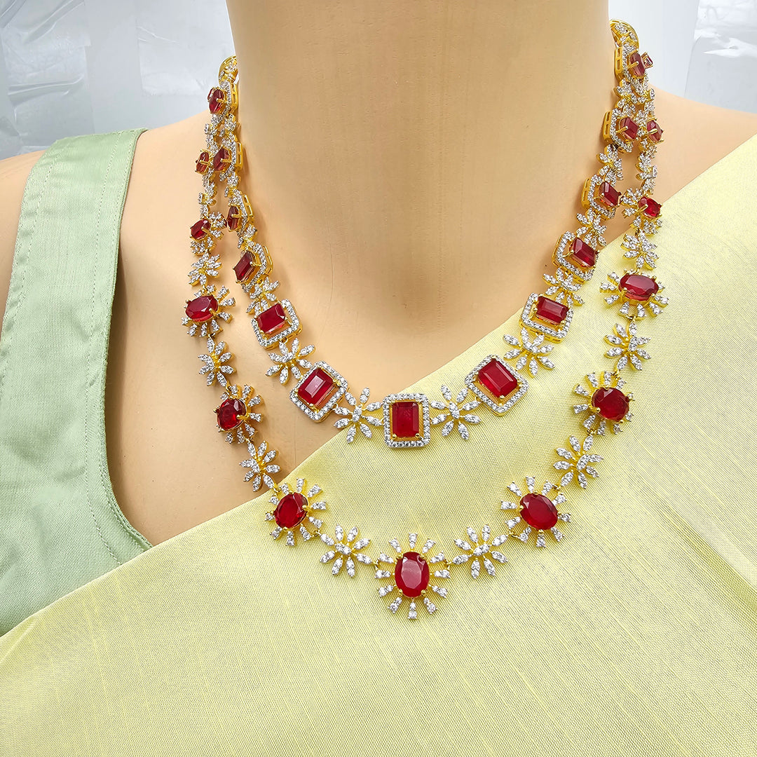 2 Layer Ruby Necklace