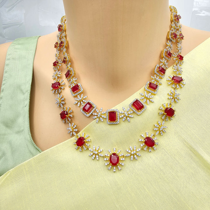 2 Layer Ruby Necklace