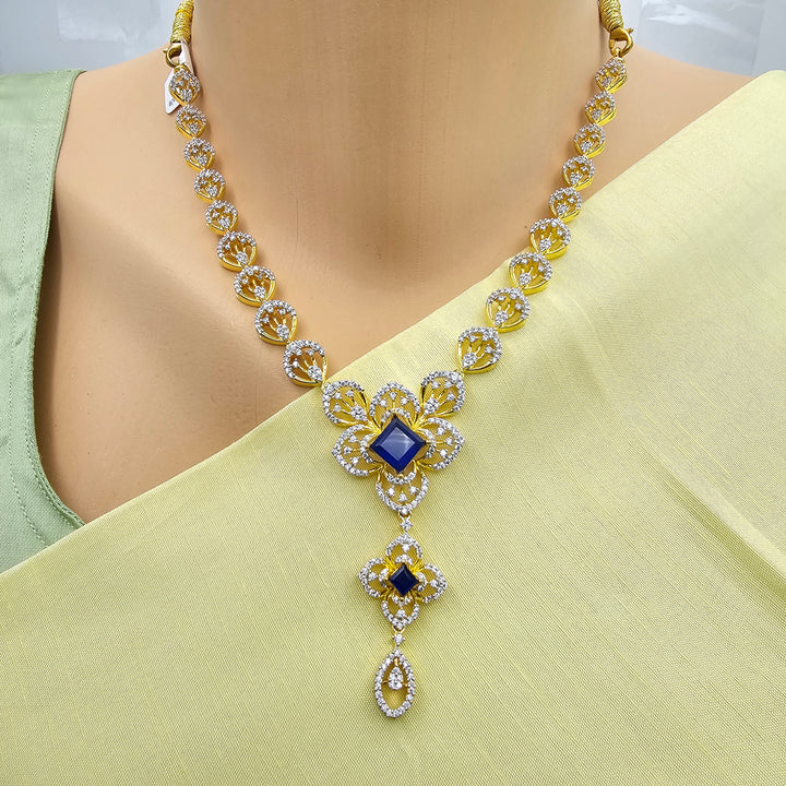 Silver Sapphire necklace