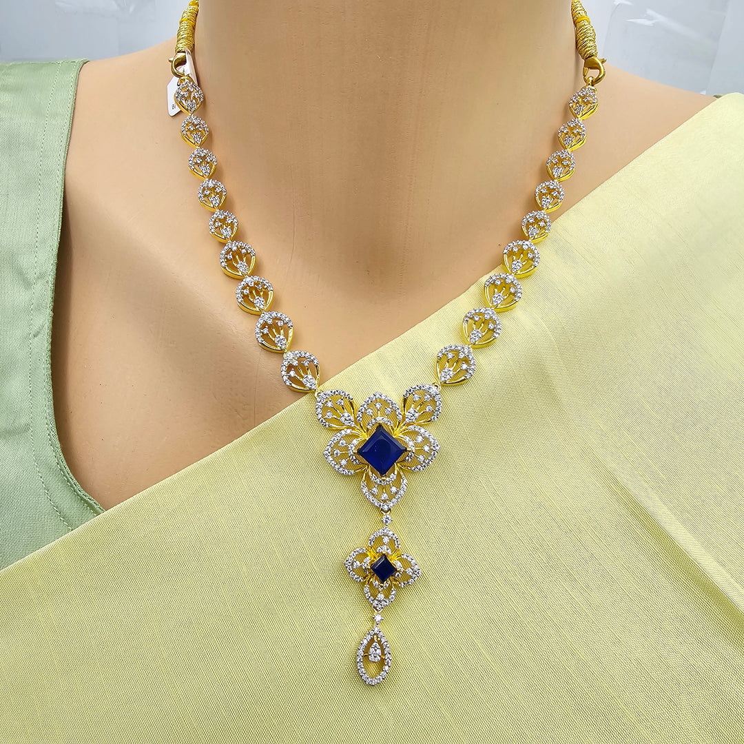 Silver Sapphire necklace