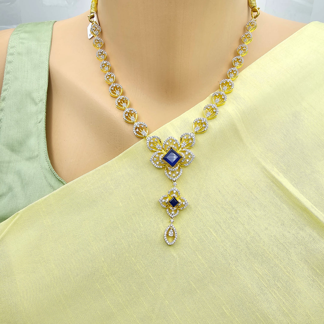 Silver Sapphire necklace