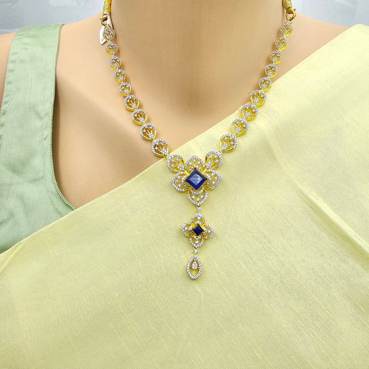 Silver Sapphire necklace