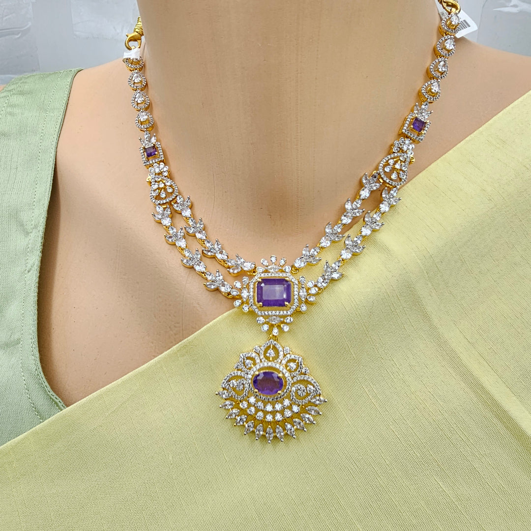 Amethyst CZ Necklace
