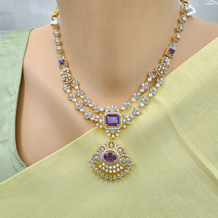 Amethyst CZ Necklace