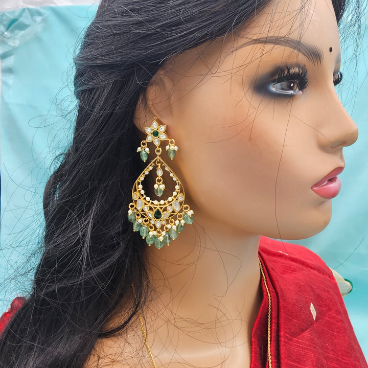 Green Silver jhumka