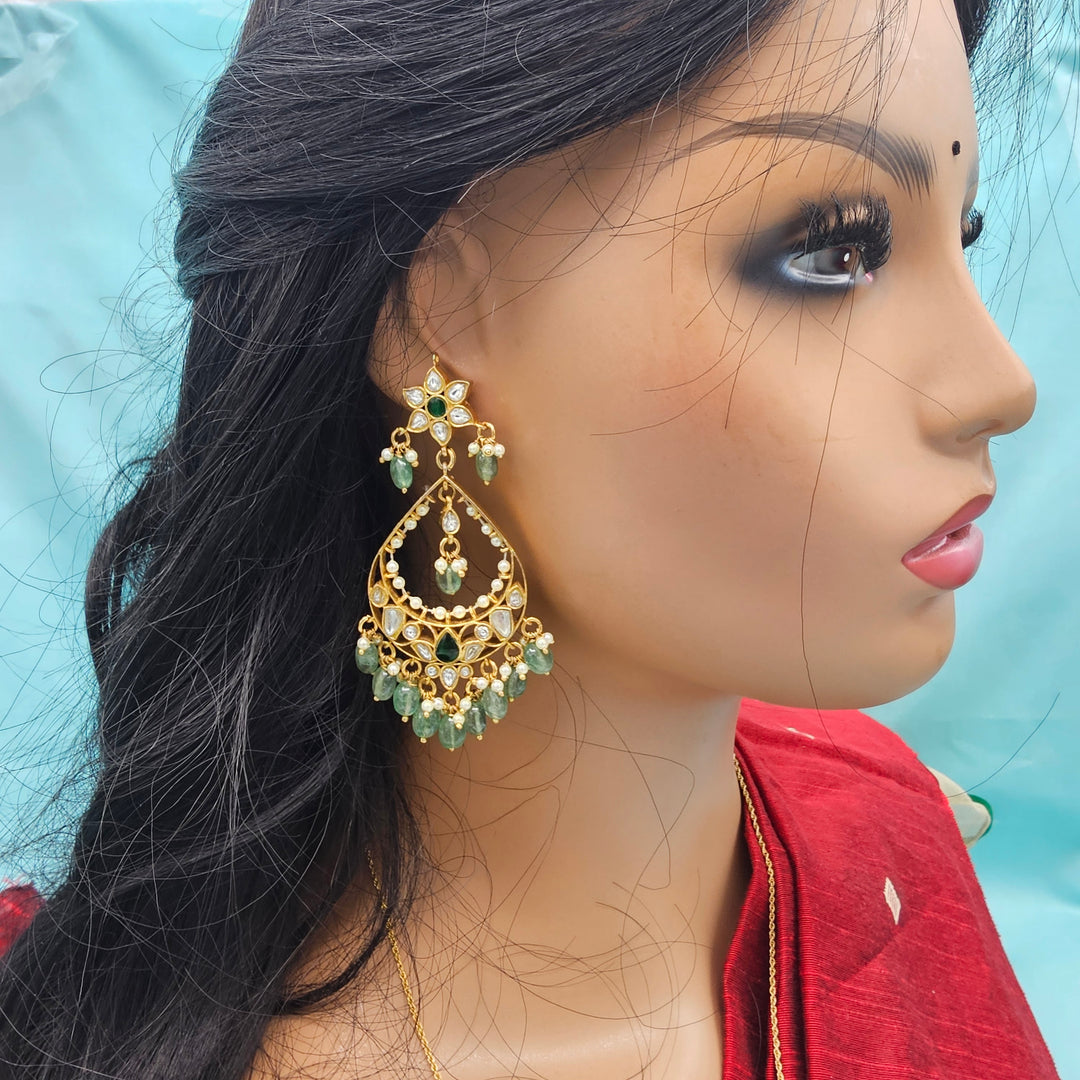 Green Silver jhumka