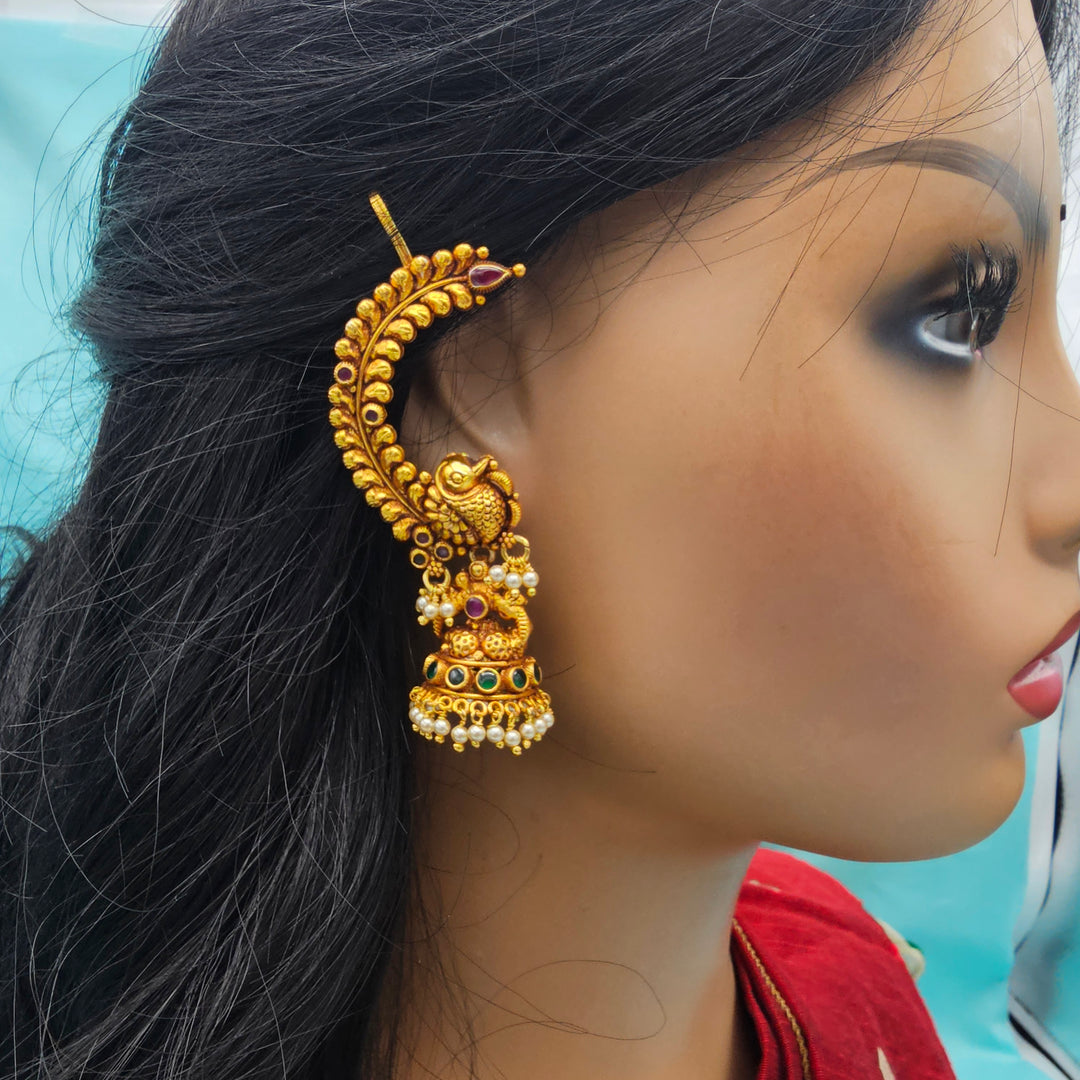 Silver Nakshi Jhumka