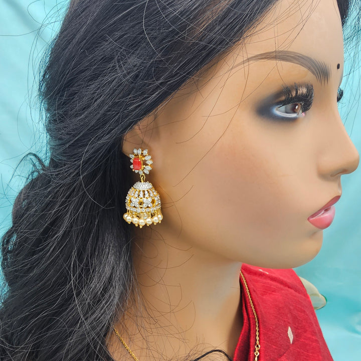 CZ Coral Jhumka