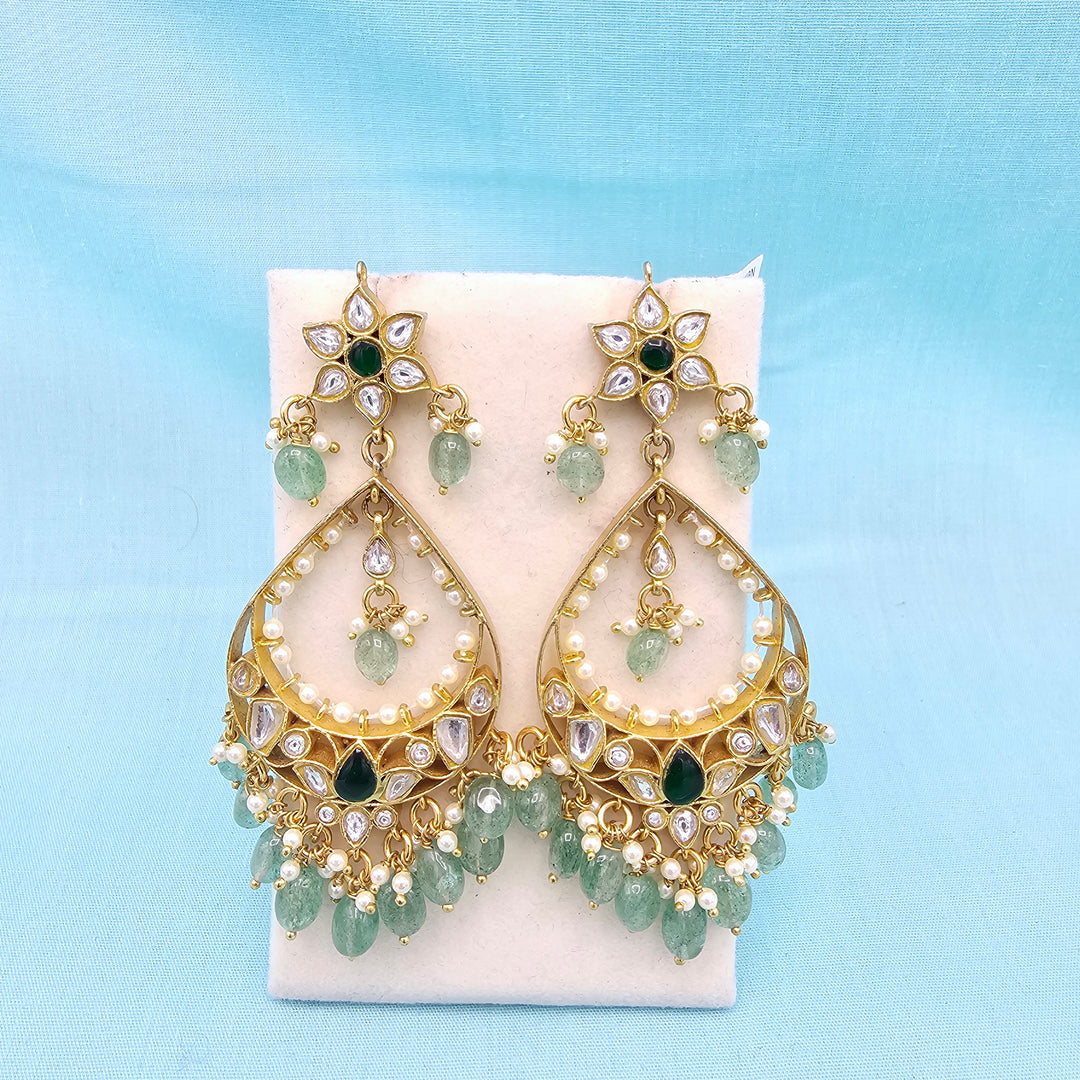 Green Silver jhumka