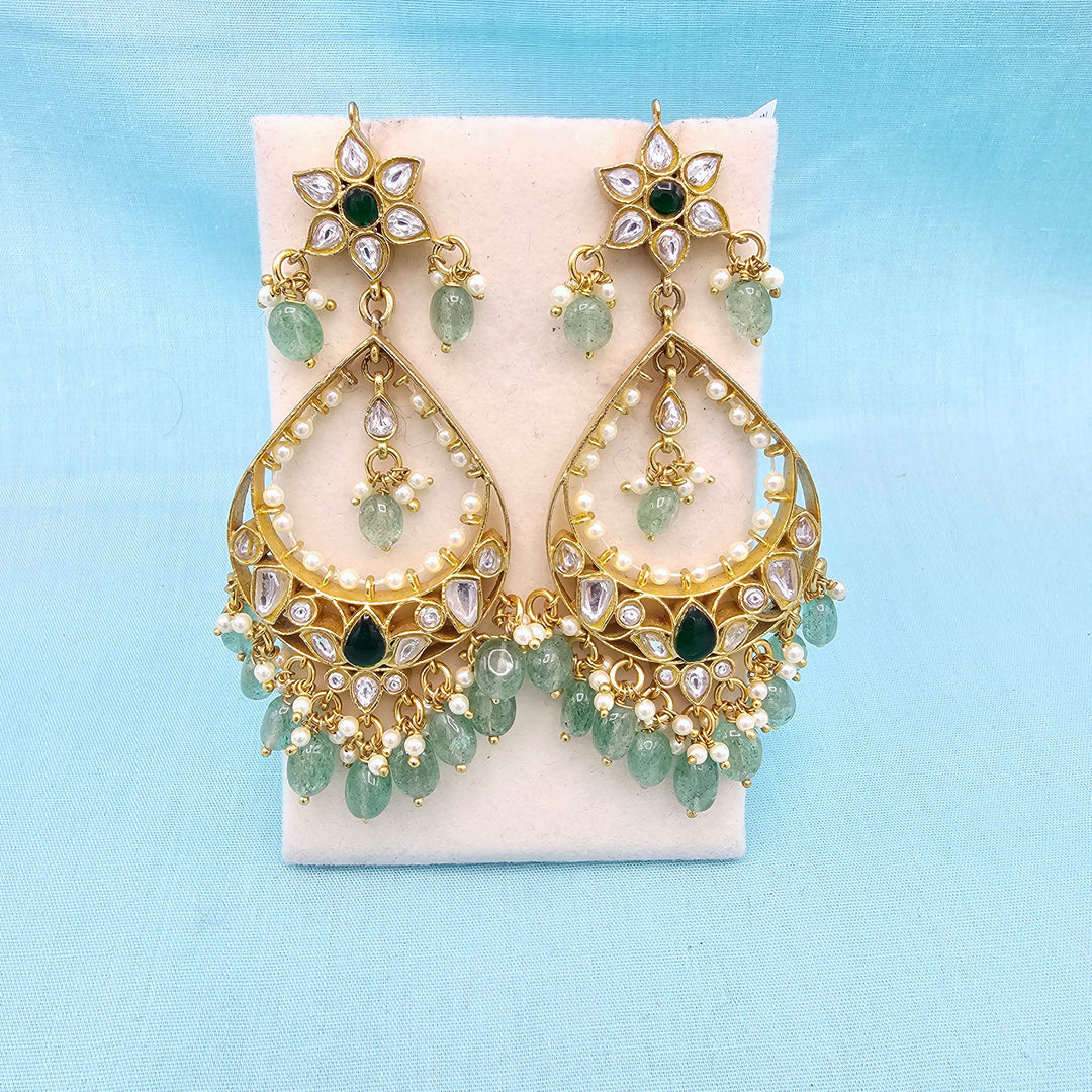 Green Silver jhumka