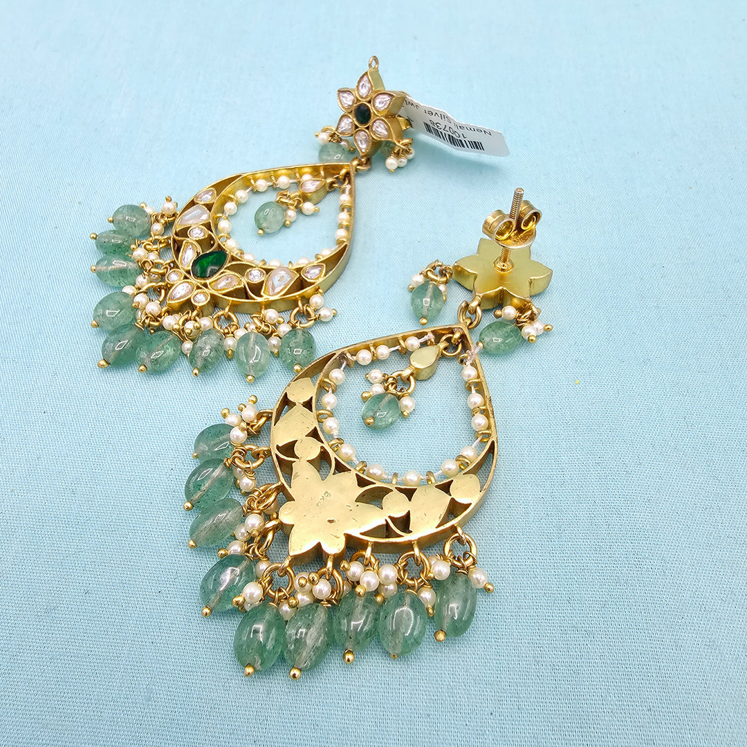 Green Silver jhumka