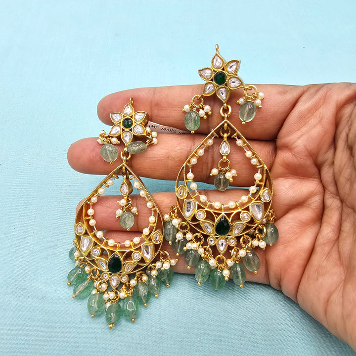 Green Silver jhumka