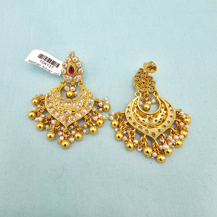 Silver CZ Chandbali