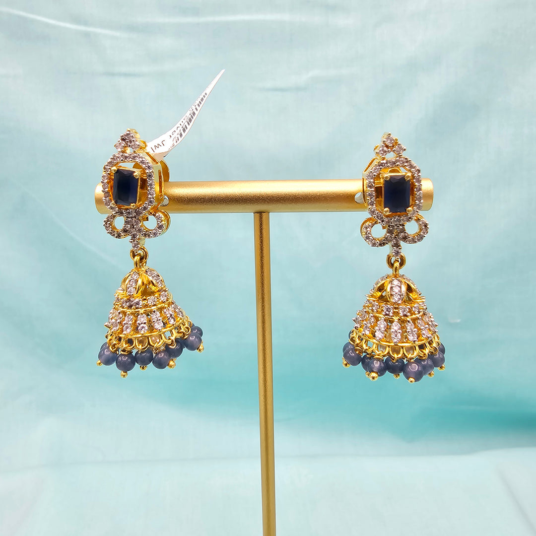 Diamond Tanzanite Jhumka