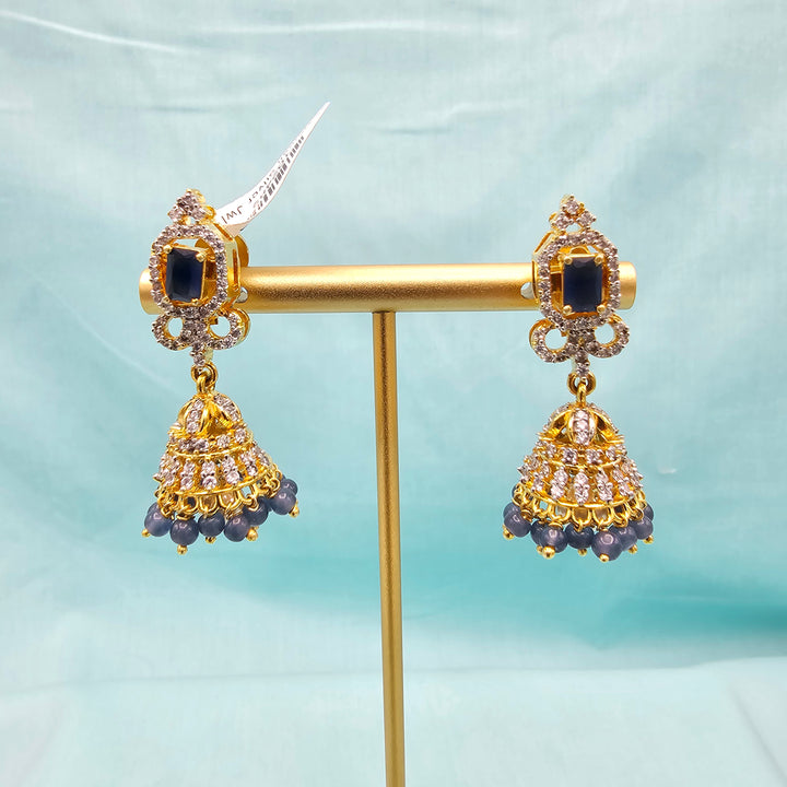 Diamond Tanzanite Jhumka