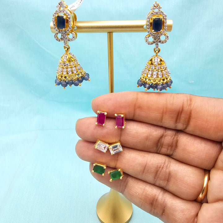 Diamond Tanzanite Jhumka