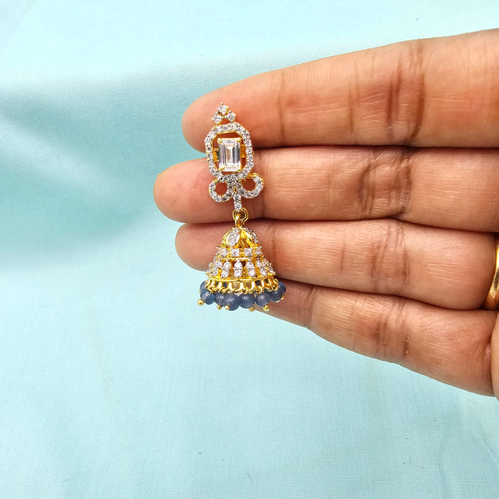 Diamond Tanzanite Jhumka