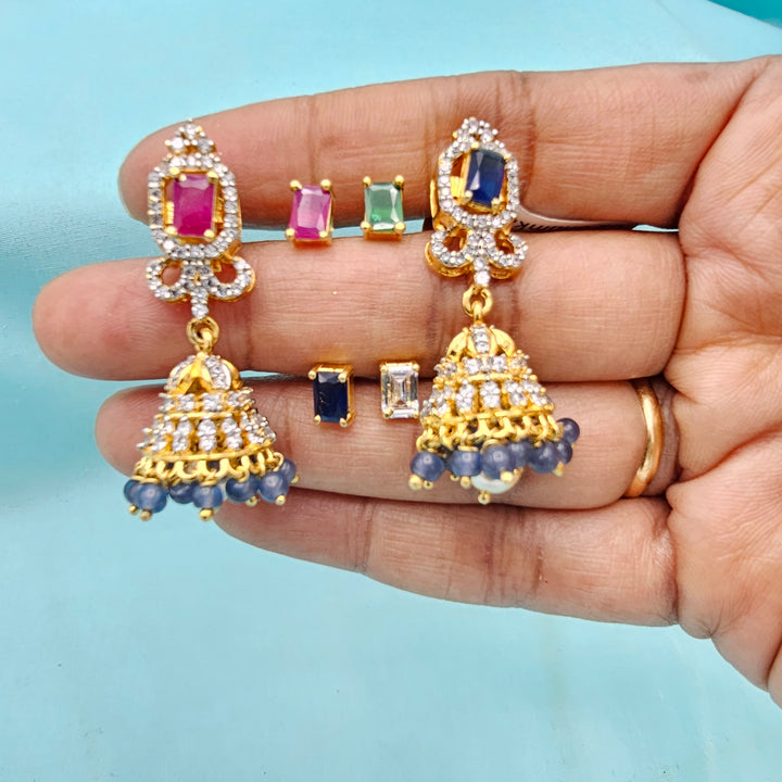 Diamond Tanzanite Jhumka