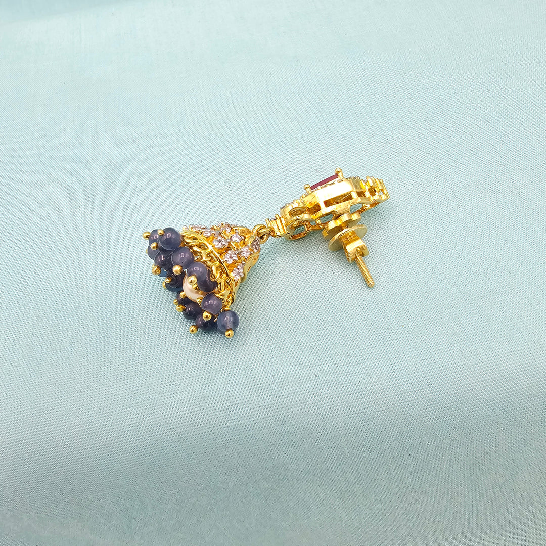 Diamond Tanzanite Jhumka