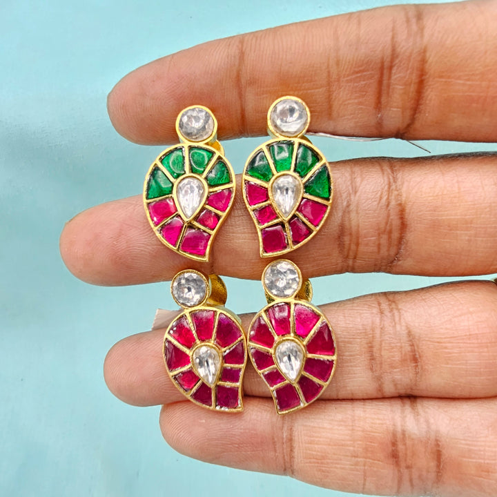 Kundan Mango studs