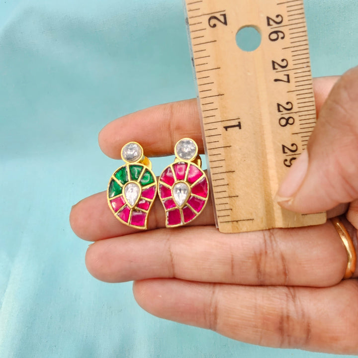 Kundan Mango studs