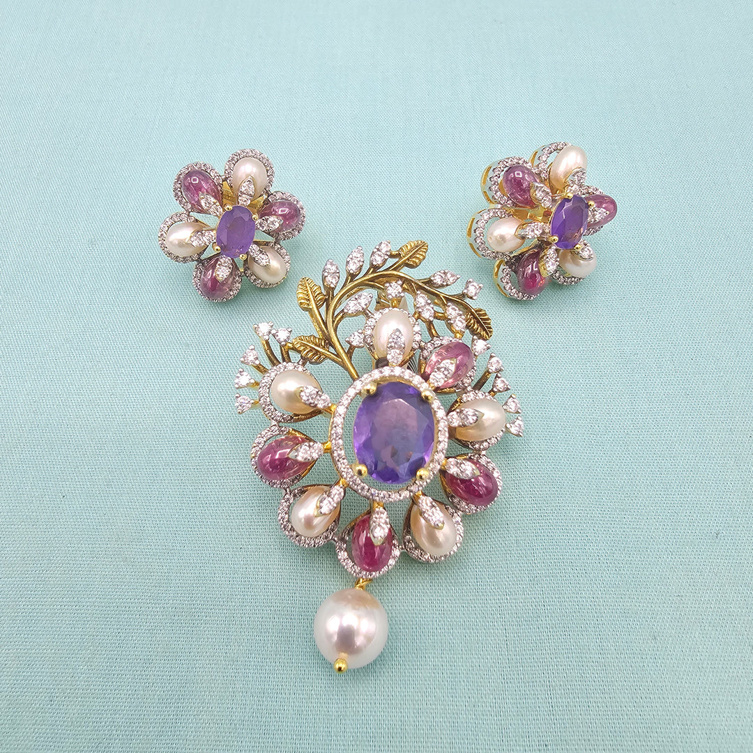 Amethyst Pendant set