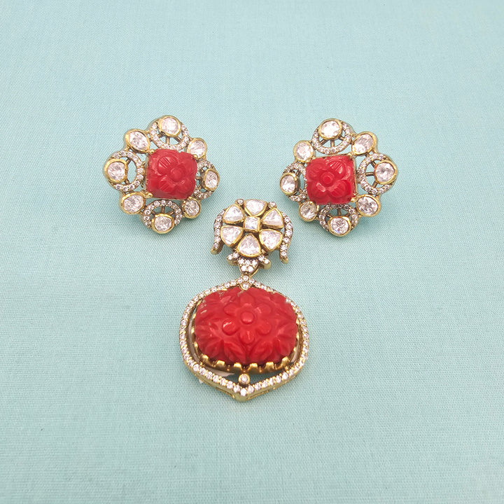 Coral Pendant set