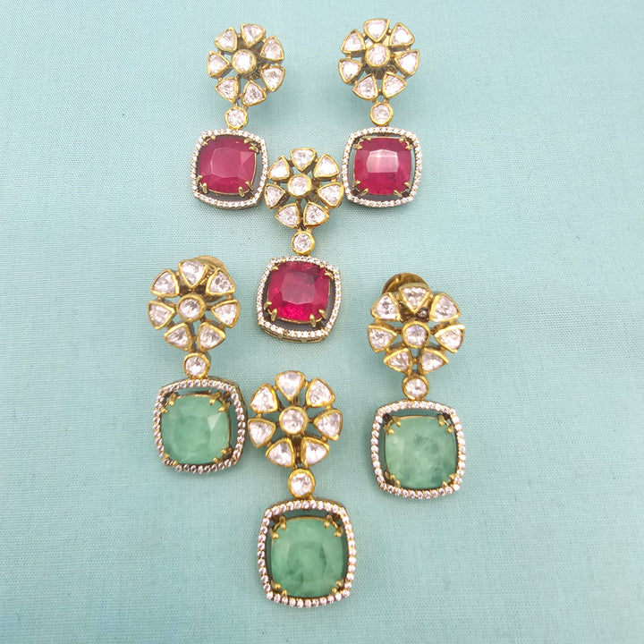 Moissanite Coral set