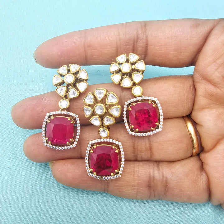 Moissanite Coral set