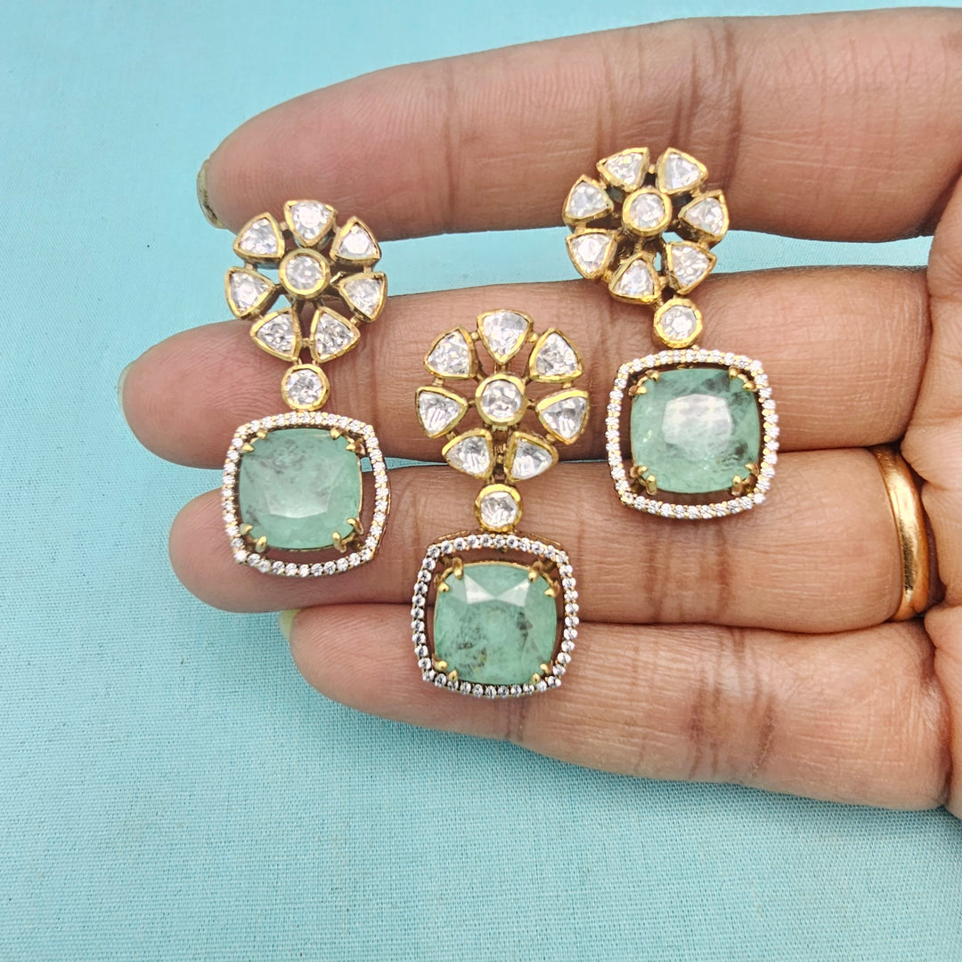 Moissanite Coral set