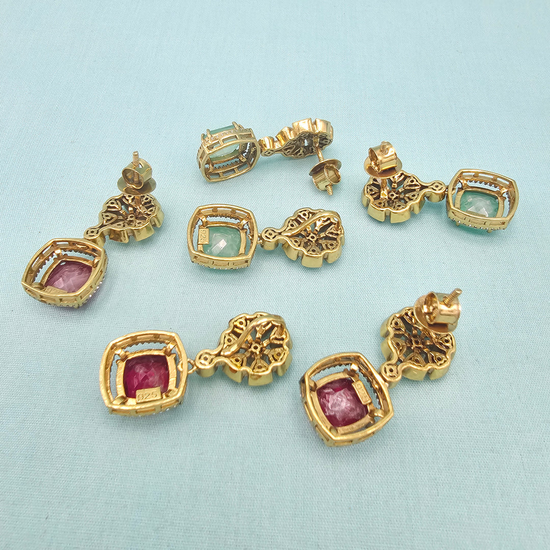 Moissanite Coral set