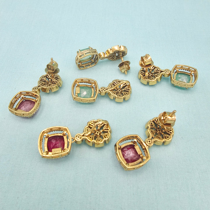 Moissanite Coral set