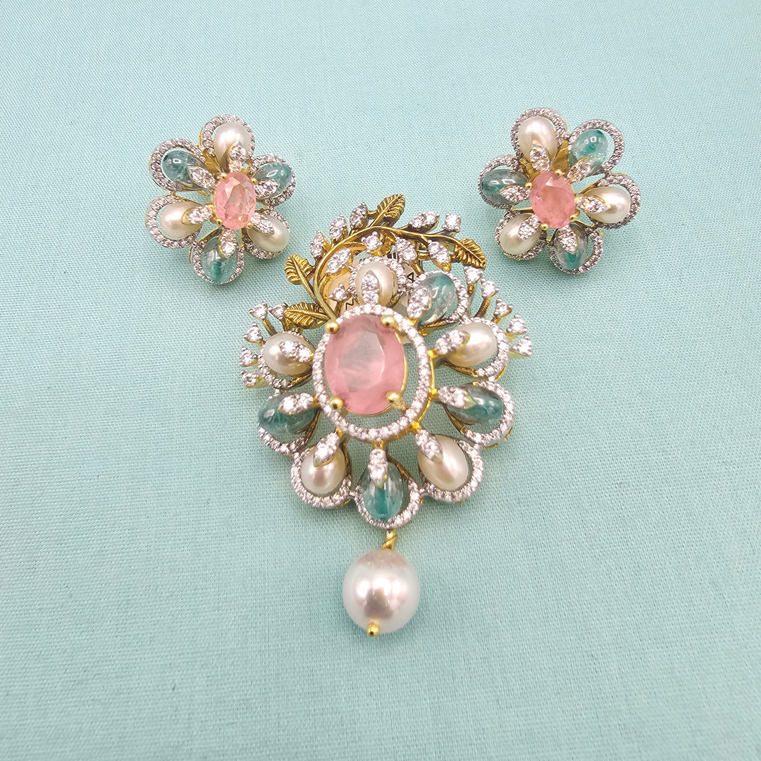 Rose Qts Pendant set