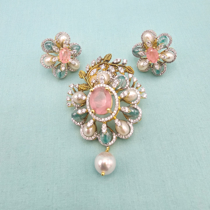 Rose Qts Pendant set