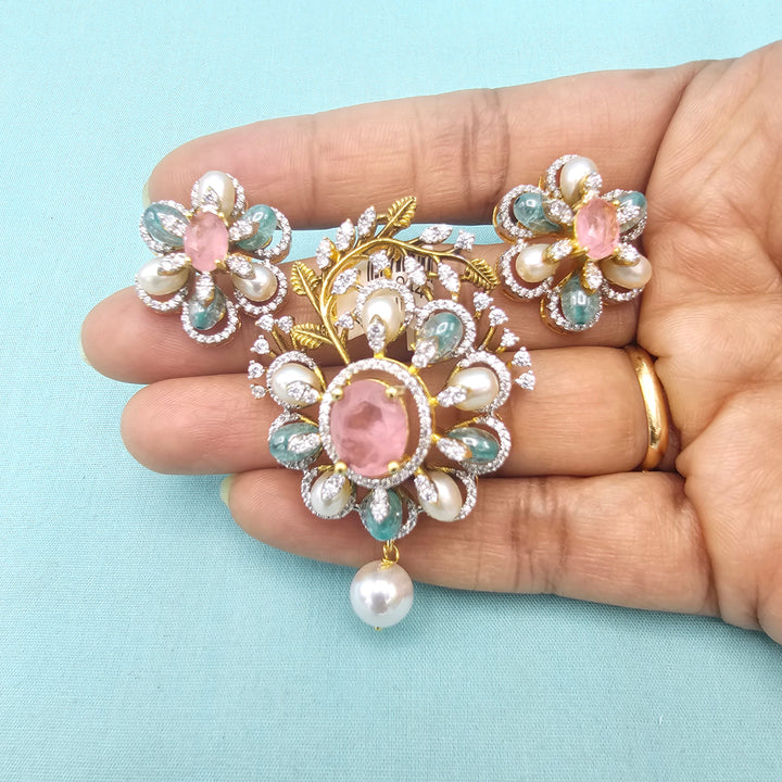 Rose Qts Pendant set