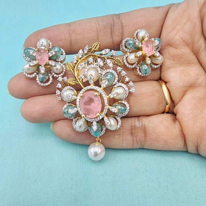 Rose Qts Pendant set