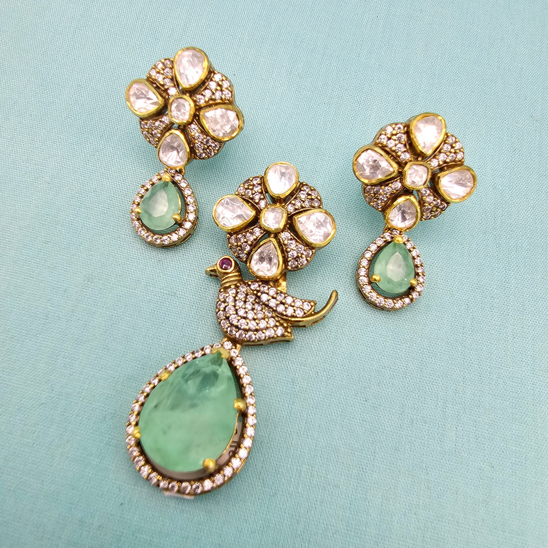 Russian Emerald Pendant set