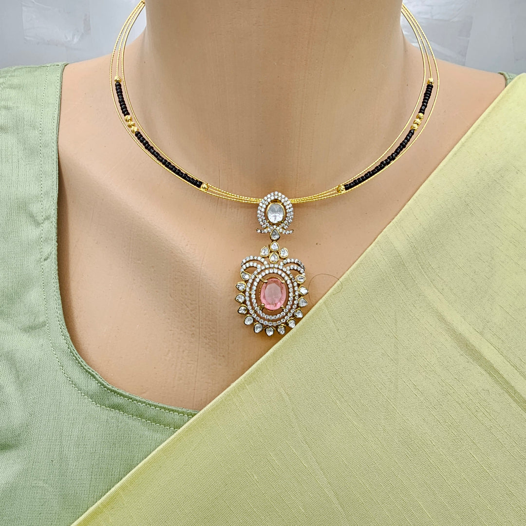 Rose Quarts Pendant Set