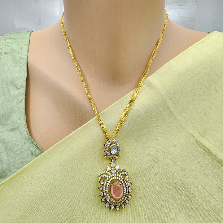 Rose Quarts Pendant Set