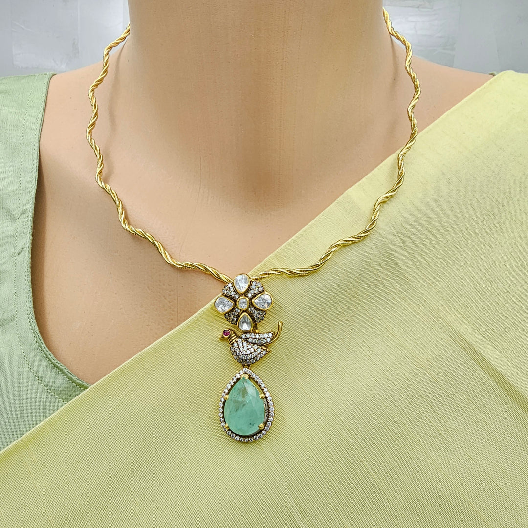 Russian Emerald Pendant set