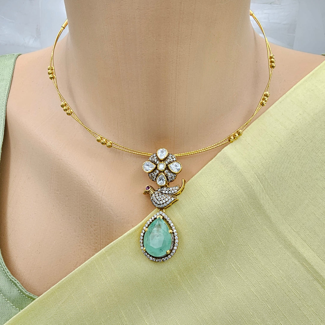 Russian Emerald Pendant set