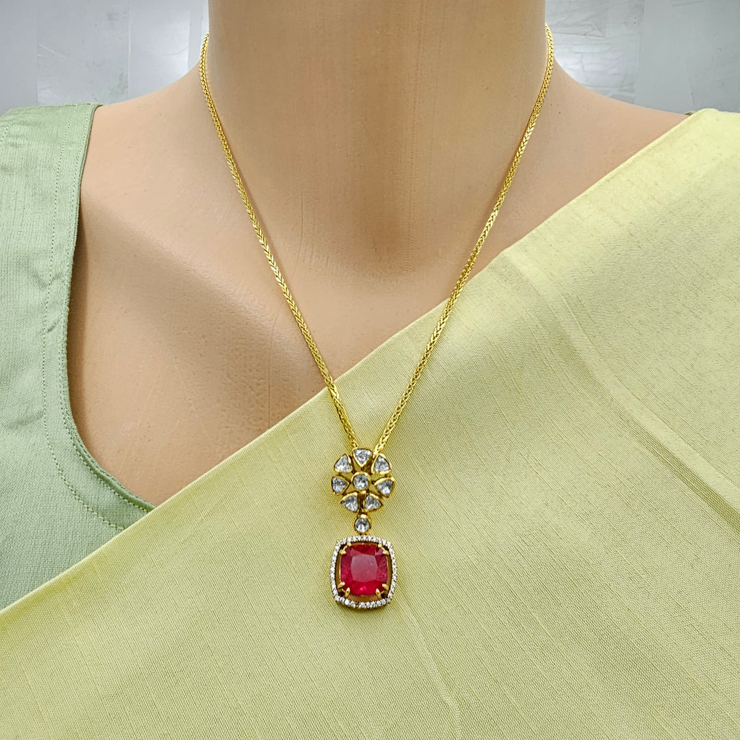 Moissanite Coral set