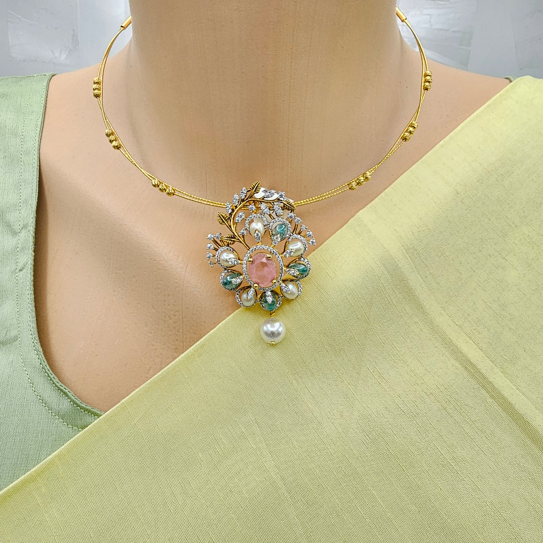 Rose Qts Pendant set
